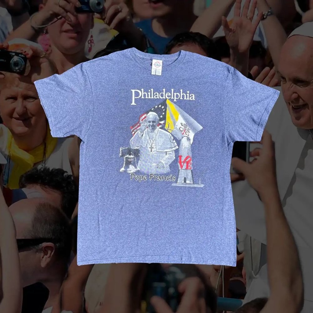 Vintage Philadelphia Pope Tour Tee Shirt
